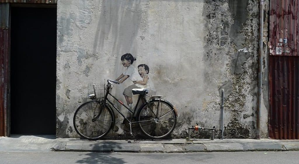 Explore George Town's UNESCO World Heritage Sites-Penang, Malaysia - Kids on bike